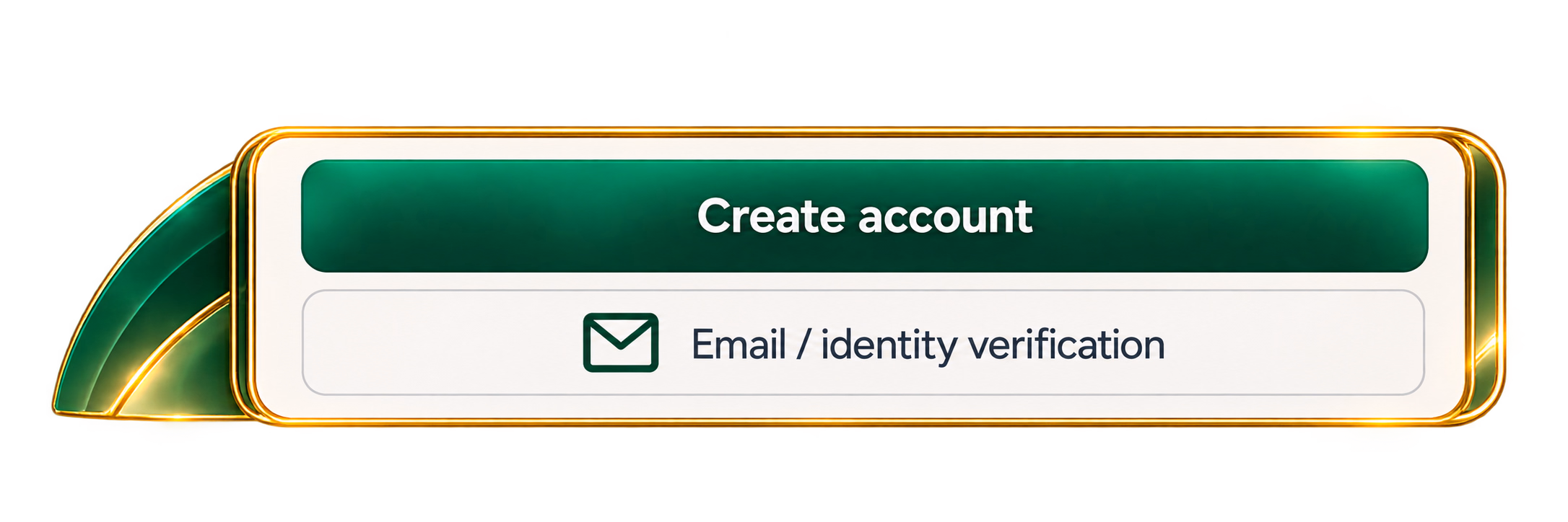 Create account button and email/identity verification option